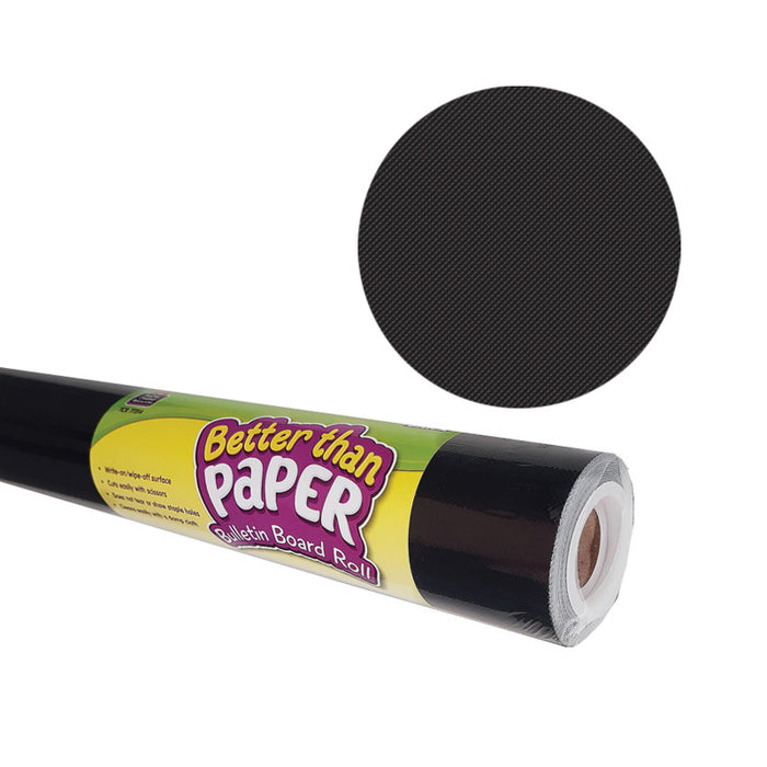 Teacher Created Resources TCR6326 Better Than Paper Bulletin Board Roll, 4' x 12', Black, 4 Rolls