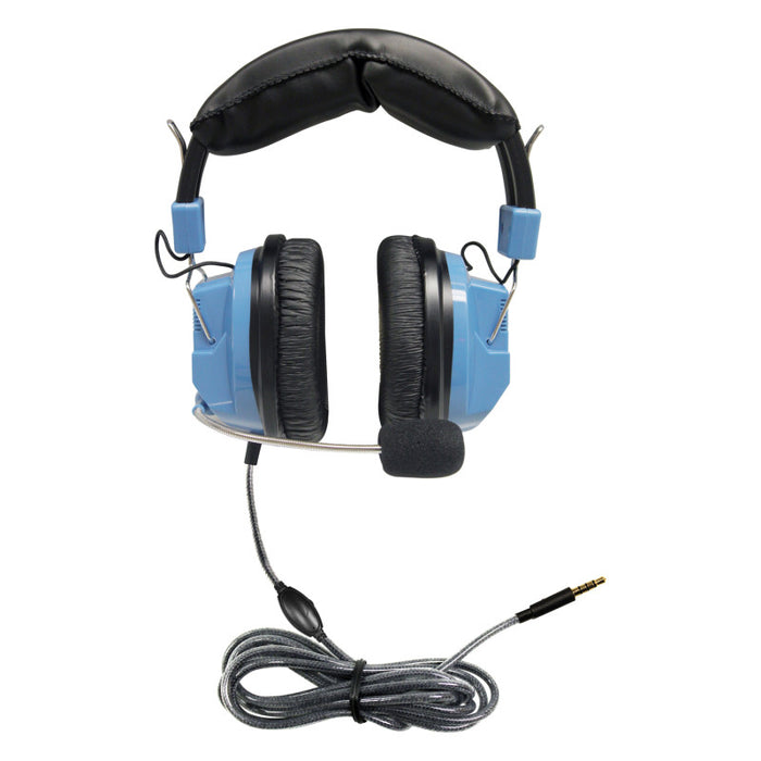 HamiltonBuhl HECSCGAMV Deluxe Headset with Gooseneck Mic and In-Line Volume Control plus TRRS Plug