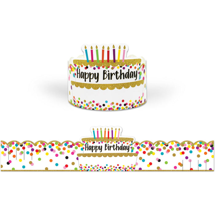 Teacher Created Resources TCR1210 Confetti Happy Birthday Crowns, Pack of 30