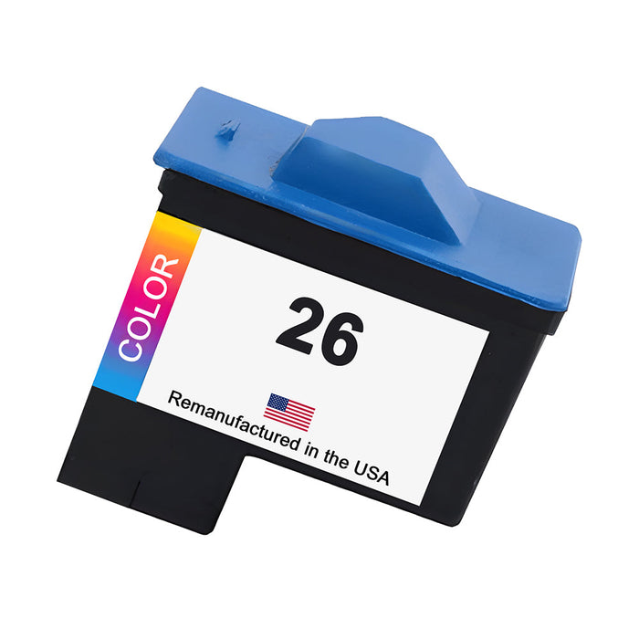 U.S. Remanufactured for Lexmark #26 10N0026 Color Ink Cartridge High Yield