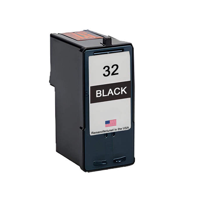 U.S. Remanufactured for Lexmark #32 18C0032 Black Ink Cartridge