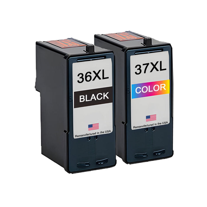 U.S. Remanufactured for Lexmark #36XL Black and Lexmark #37XL Color Combo Pack
