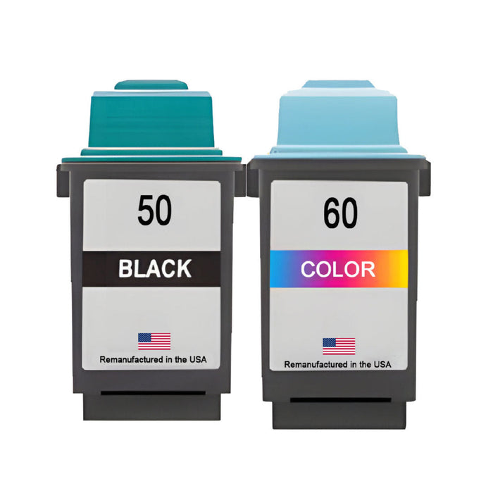 U.S. Remanufactured for Lexmark #50 Black and Lexmark #60 Color Combo Pack
