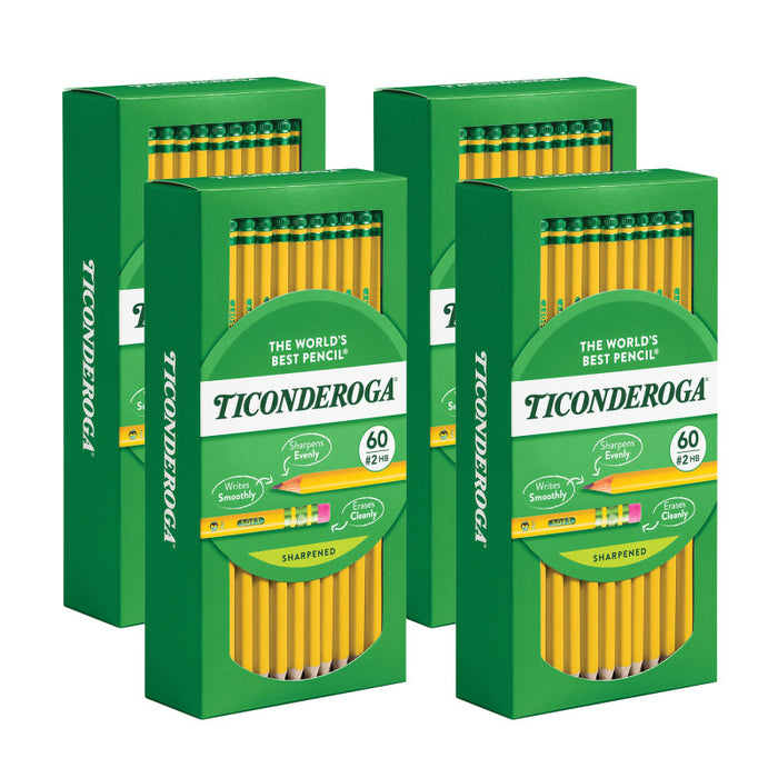 Ticonderoga DIX14634 #2 Yellow Pencils Master Pack, 240 Count