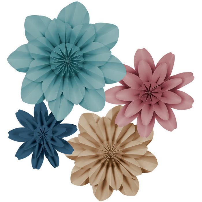 Teacher Created Resources TCR8349 Calming Colors Paper Flowers, Pack of 4