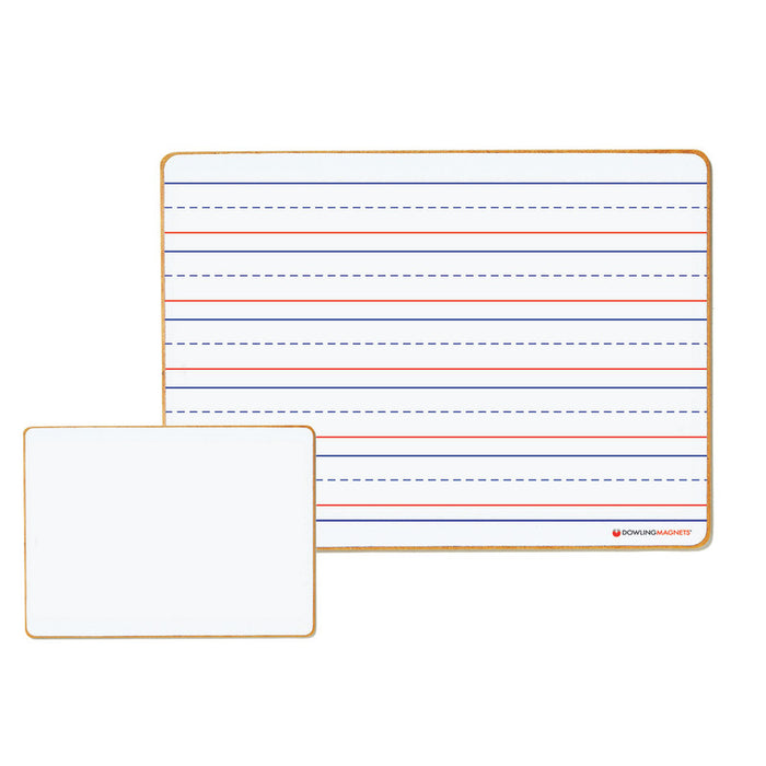 Dowling Magnets DO-72500025 Double-Sided Magnetic Dry-Erase Board, Lined-Ruled/Blank, 12" x 8.75", 1 Count