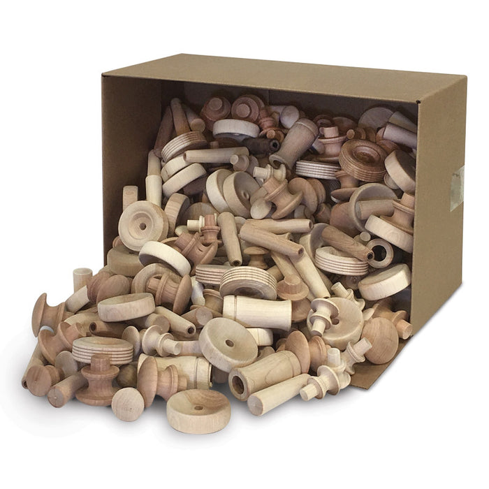 Creativity Street PACAC3898 Natural Wood Turnings, Assorted Shapes & Sizes, 18 lb.