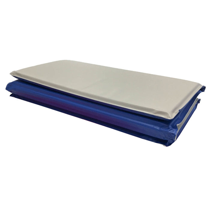 KinderMats PZ-SKM201 Toddler KinderMat w/ Pillow Section, 3/4" thick, Blue/Gray