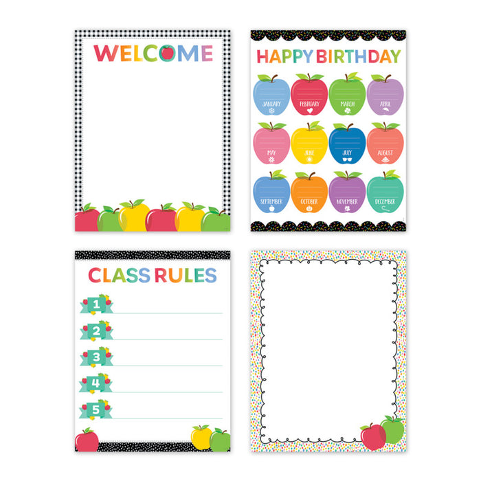 Creative Teaching Press CTP11041 Apple Time Classroom Essentials 4-Chart Pack, 17" x 22"