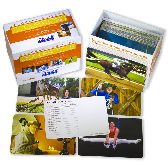 Stages Learning Materials SLM002 Language Builder Occupation Card Set, Pack of 115