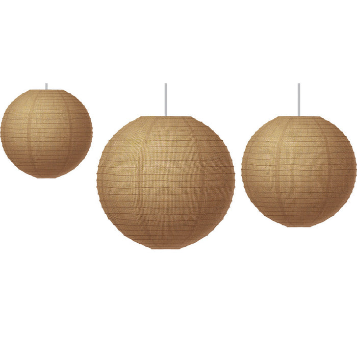 Teacher Created Resources TCR77228 Burlap Design Paper Lanterns, Pack of 3