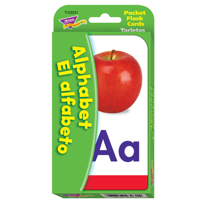 TREND T-23031 Alphabet/El Alfabeto (EN/SP) Pocket Flash Cards
