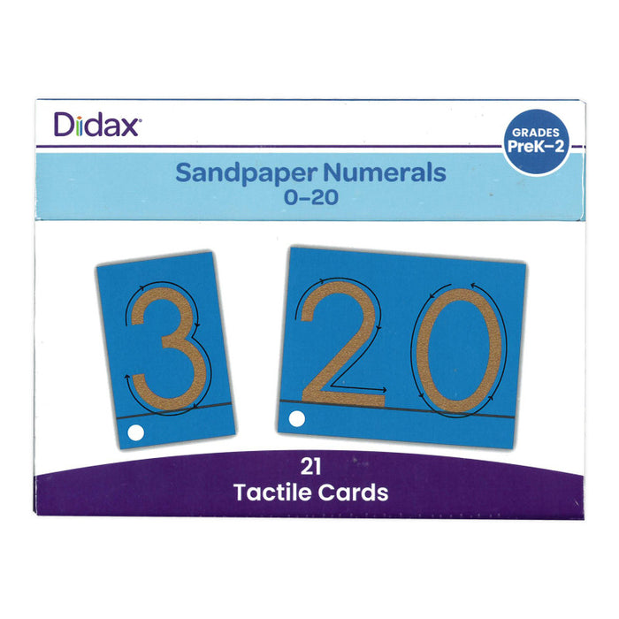 Didax DD-211211 Tactile Sandpaper Numerals 0-20