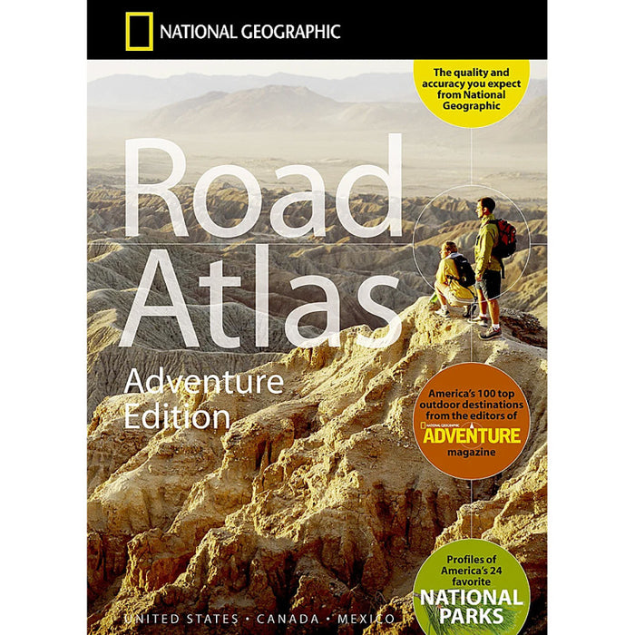 National Geographic NGMRD00620166 Road Atlas 2024: Adventure Edition, United States, Canada, Mexico, 11" x 15"