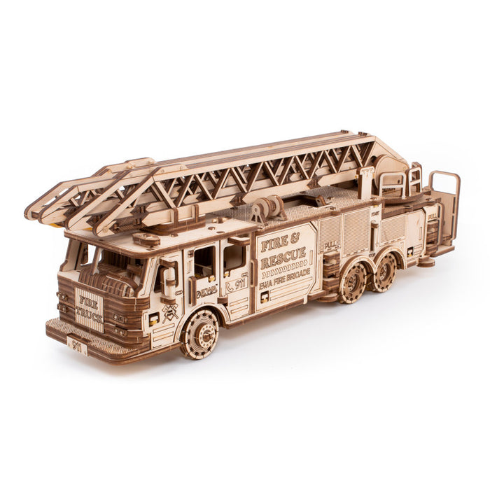 EWA Eco-Wood-Art AVRAV0523504 Fire Truck 3D Wooden STEM Construction Kit