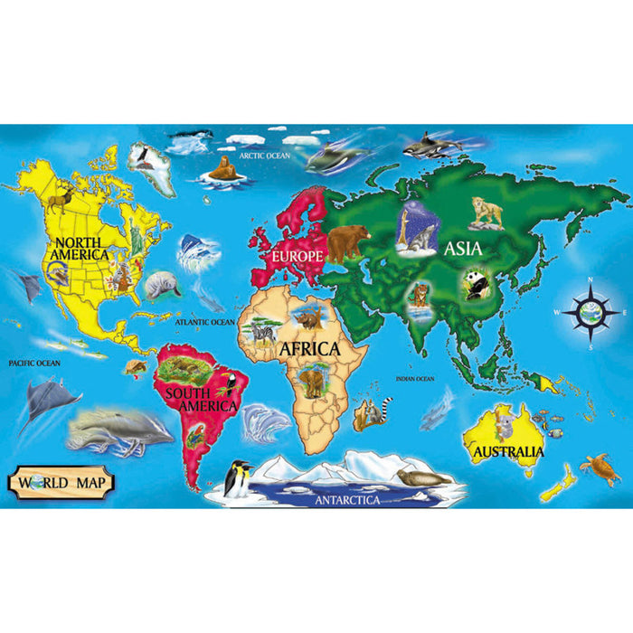 Melissa & Doug LCI446 World Map Floor Puzzle