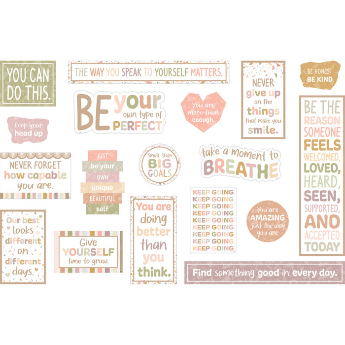 Teacher Created Resources TCR7210 Terrazzo Tones Mini Bulletin Board Set, 18 Pieces