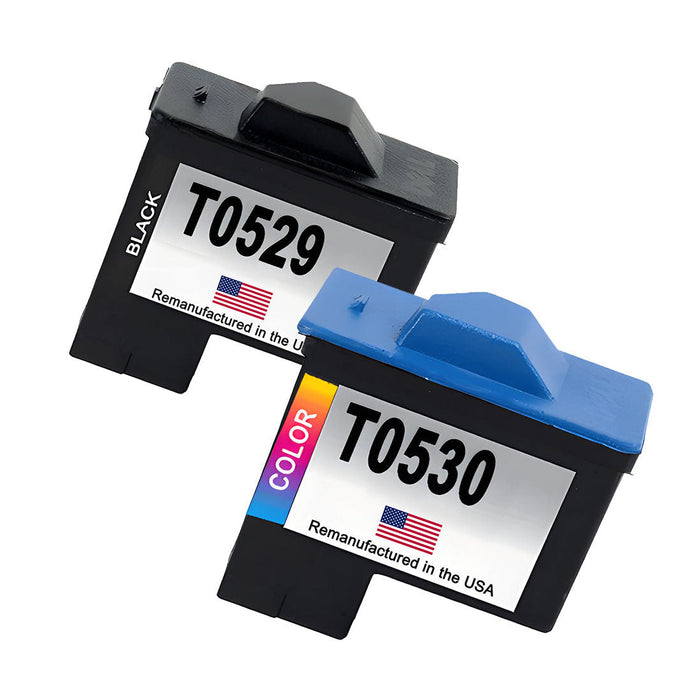 U.S. Remanufactured for Dell Series 1 T0529 Black and T0530 Color Combo Pack