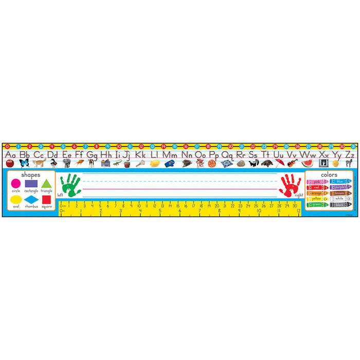 TREND T-69401 PreK-1 Zaner-Bloser Desk Toppers Ref. Name Plates, 36 ct