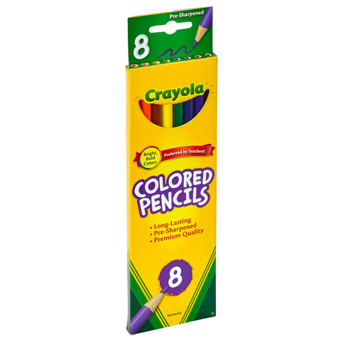 Crayola BIN4008 Colored Pencils, 8 Colors