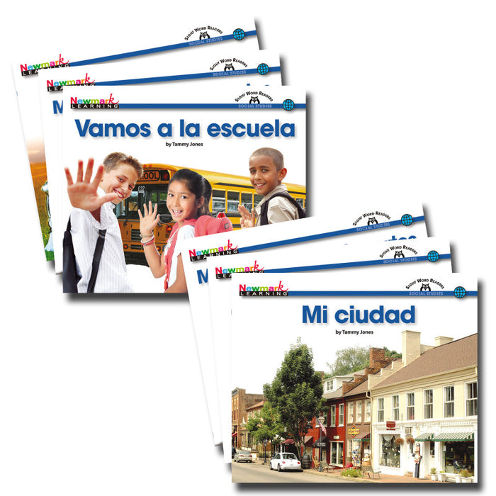 Newmark Learning NL-1981 En Español: Sight Word Reader Social Studies, Set of 16
