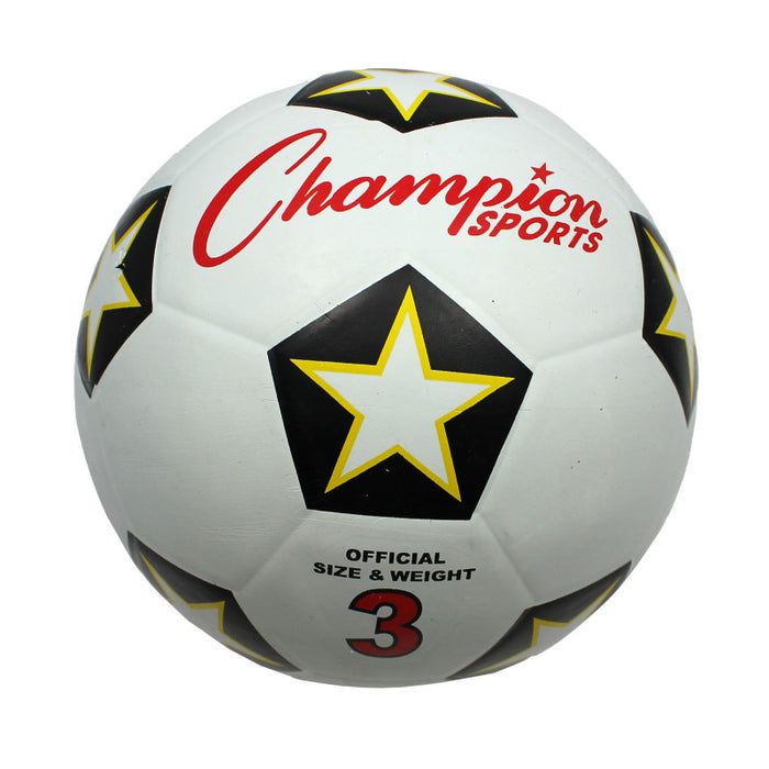 Champion Sports CHSSRB3 Rubber Cover Soccer Ball, Size 3