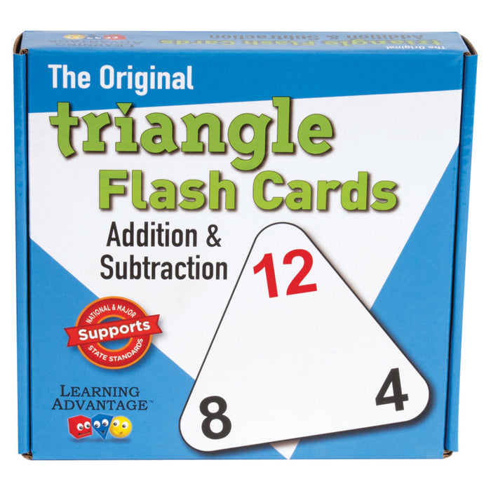 Learning Advantage CRE4551 The Original Triangle Flash Cards - Addition & Subtraction - Set of 20