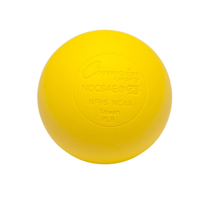 Champion Sports CHSLBY Official Size Lacrosse Balls, Yellow, Pack of 12