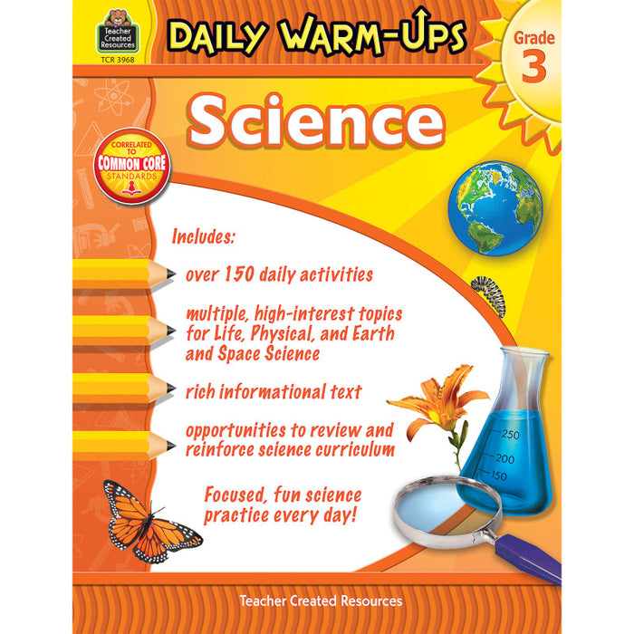 Teacher Created Resources TCR3968 Daily Warm-Ups Science Book, Grade 3