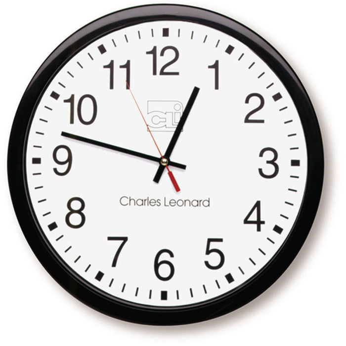 Charles Leonard CHL76820 Wall Clock, 14" Thinline Quartz