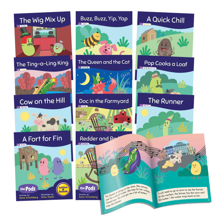 Beanstalk Books JRLBB151 The Pods Readers &ndash; Phase 3, Set of 12