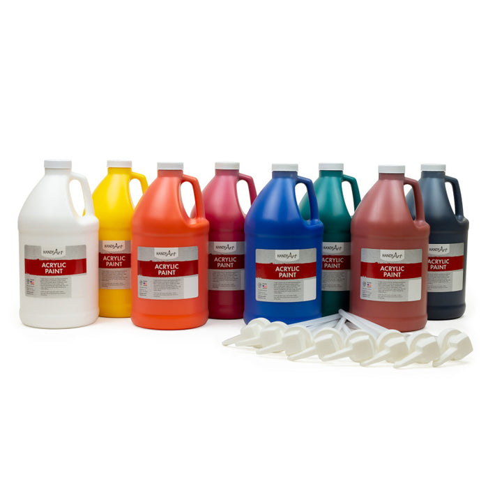 Handy Art RPC881035 Acrylic 8 - Half Gallon Primary Set