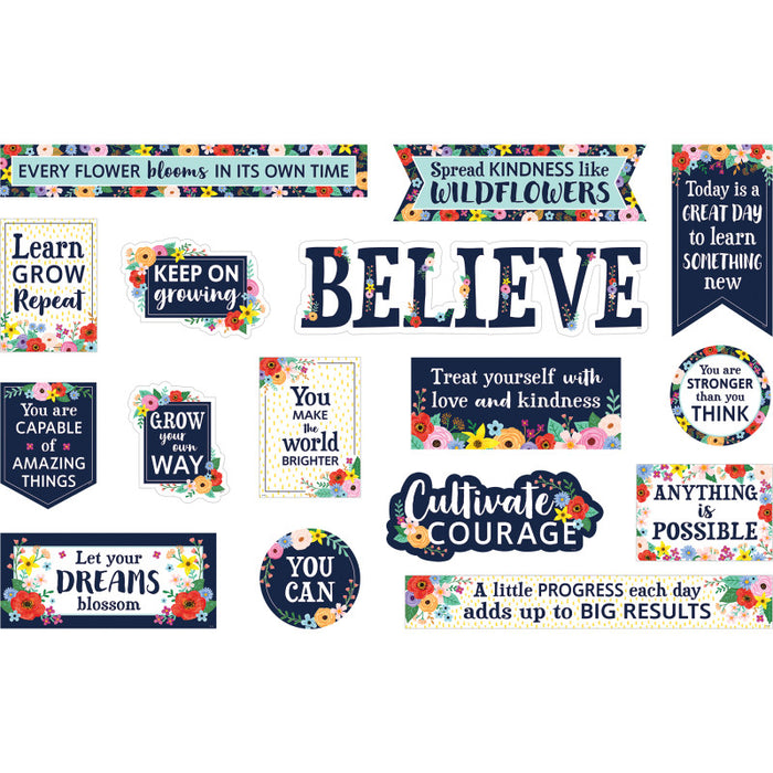Teacher Created Resources TCR6703 Wildflowers Mini Bulletin Board Set, 16 Pieces