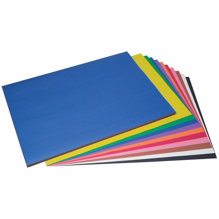 Prang PAC6518 Construction Paper, Medium Weight, 10 Assorted Colors, 18" x 24", 100 Sheets