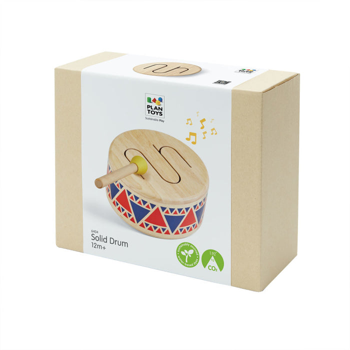 PlanToys PTS6404 Wooden Solid Drum Toy Percussion Instrument