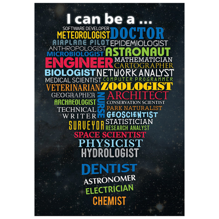 Creative Teaching Press CTP7273 STEM Careers Inspire U Poster, Grade 3+