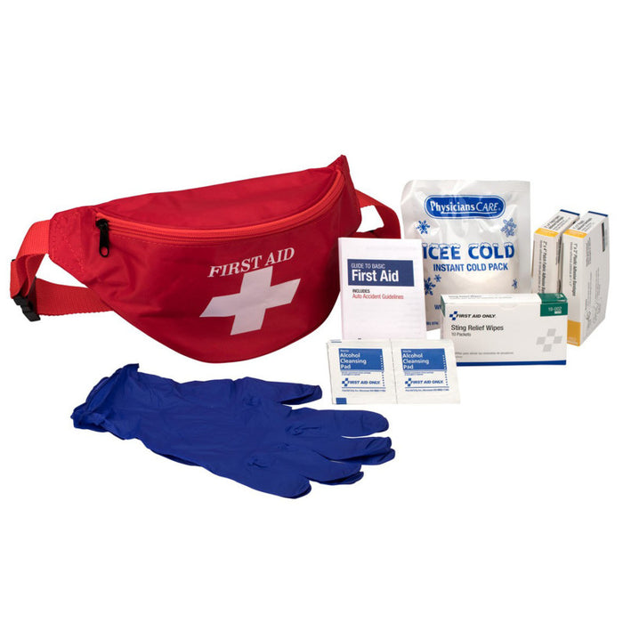 First Aid Only ACM30500 First Aid Kit Fanny Pack, Fabric Case, 49 Pieces