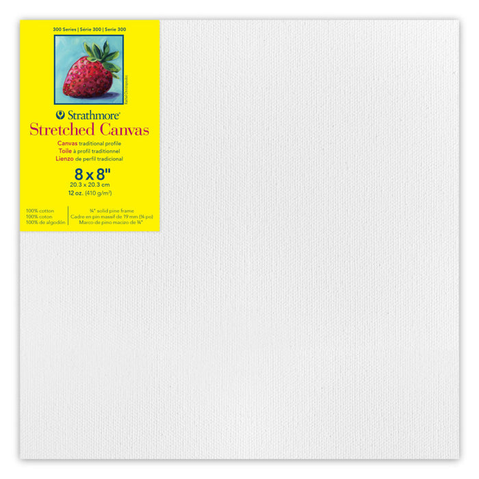 Strathmore STT31388 300 Series Traditional Stretched Canvas, 8x8 inch