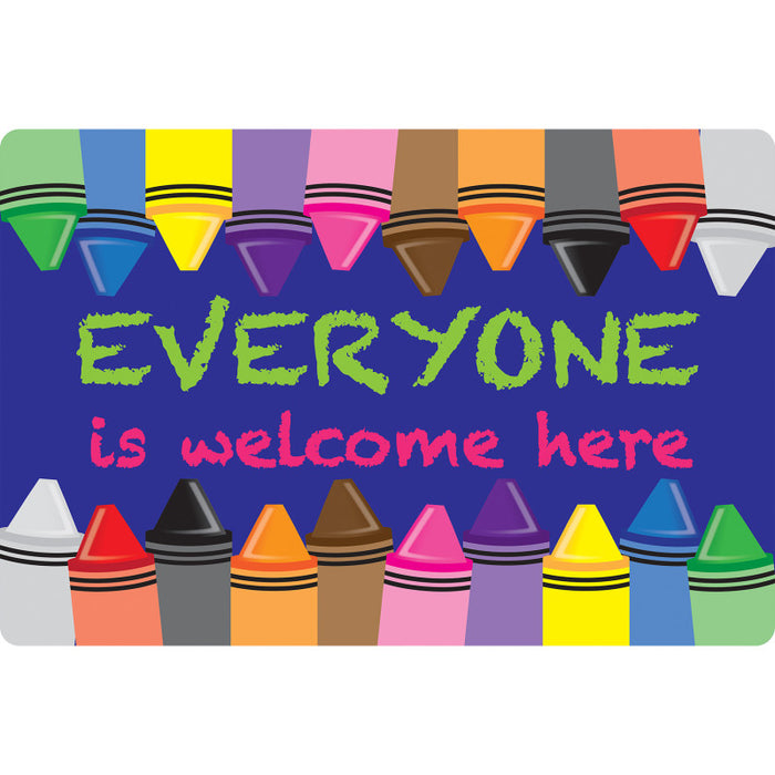 Smart Poly ASH12502 Computer Mouse Pad, 8" x 10", Everyone is Welcome Here, Crayons