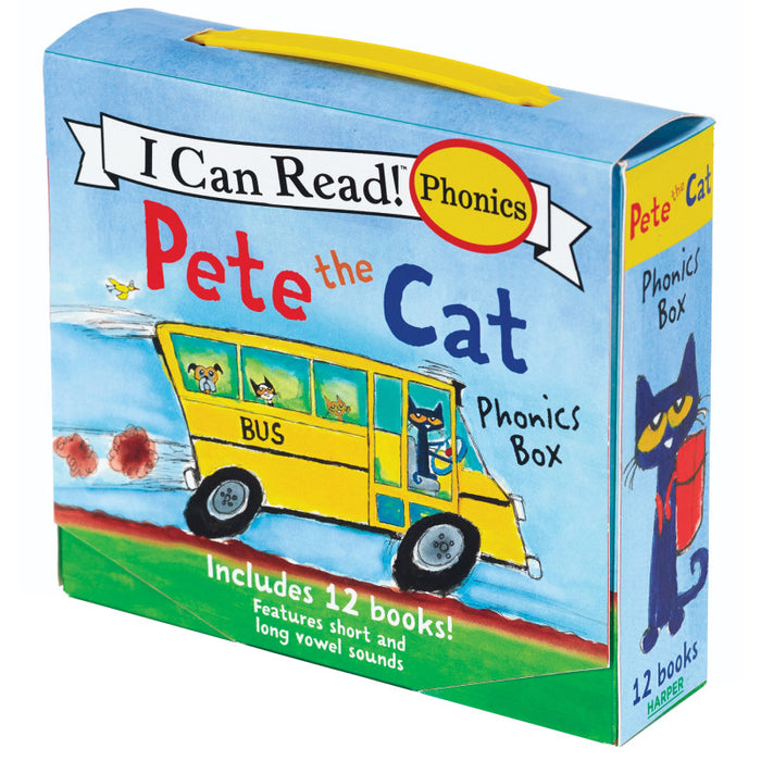 HarperCollins HC-9780062404527 I Can Read!&trade; Pete the Cat Phonics Box, Set of 12 Books