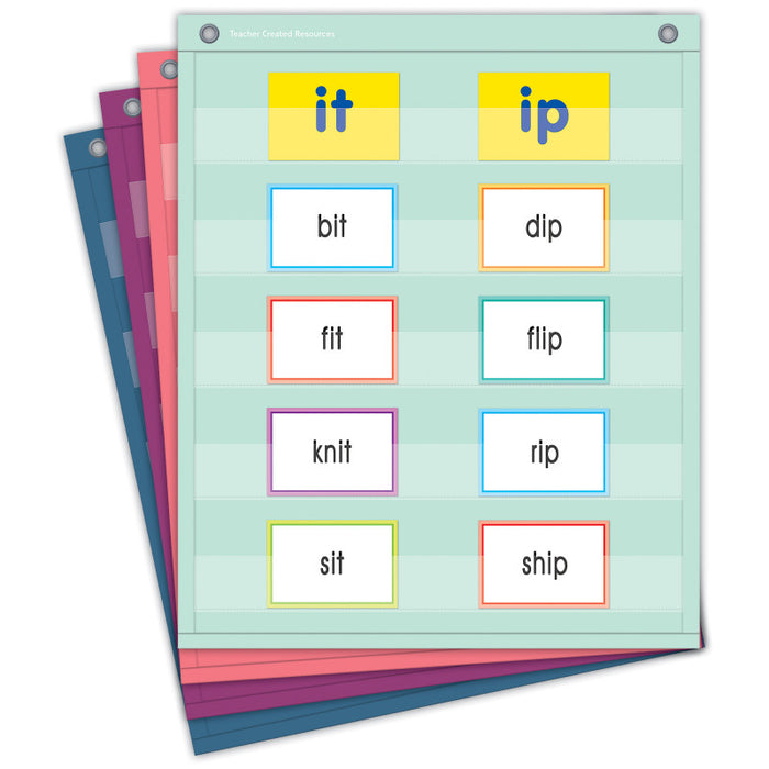 Teacher Created Resources TCR20107 Oh Happy Day Magnetic Mini Pocket Charts, 14" x 17", Set of 4