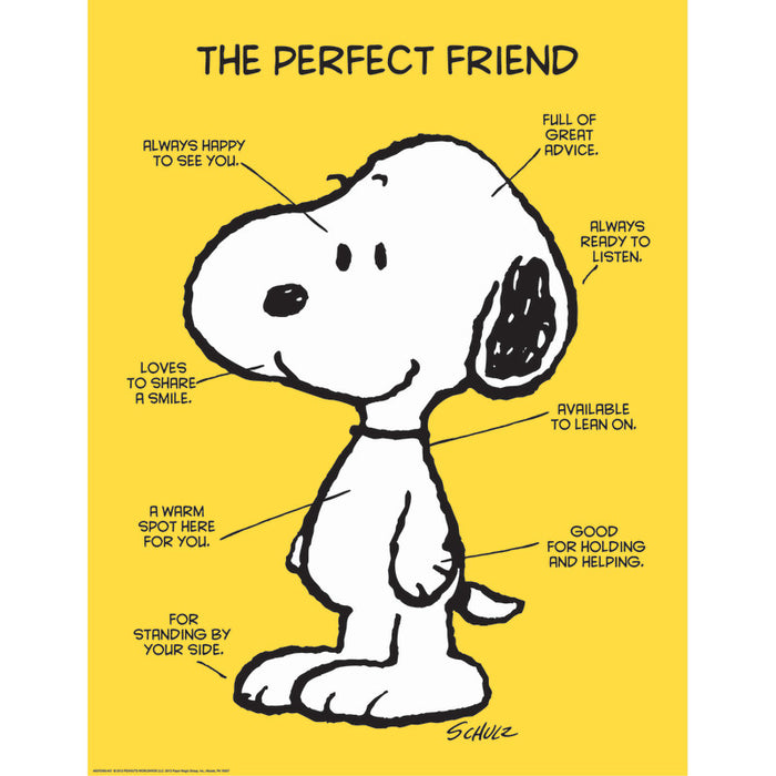 Eureka EU-837039 Peanuts The Perfect Friend Poster, 17" x 22"