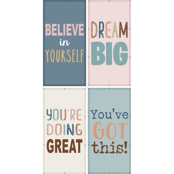 Teacher Created Resources TCR20143 Calming Covers Ceiling Light Filters, 2' x 4', Be Positive, Pack of 4