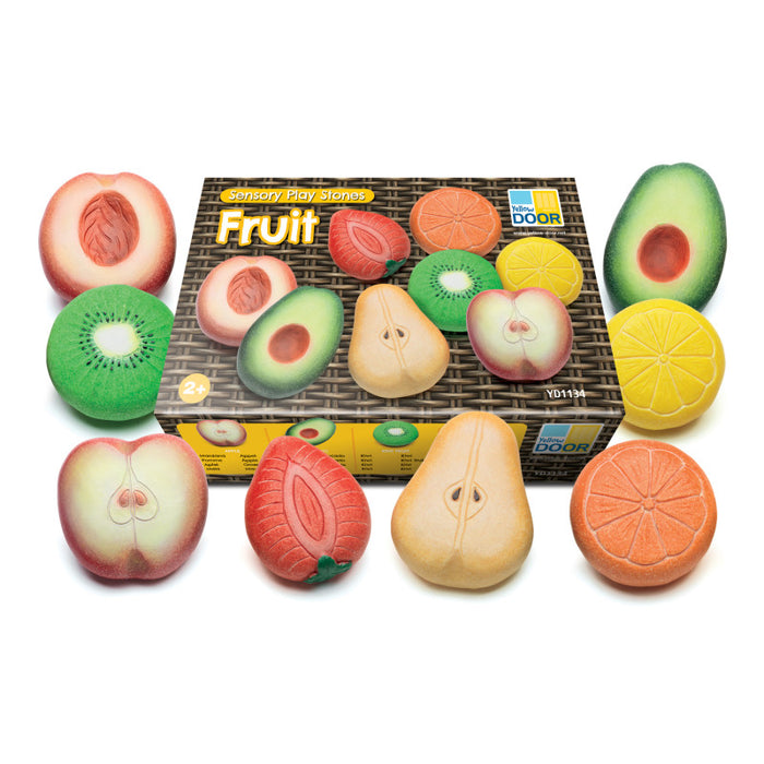 Yellow Door YUS1134 Fruit Sensory Play Stones, Set of 8