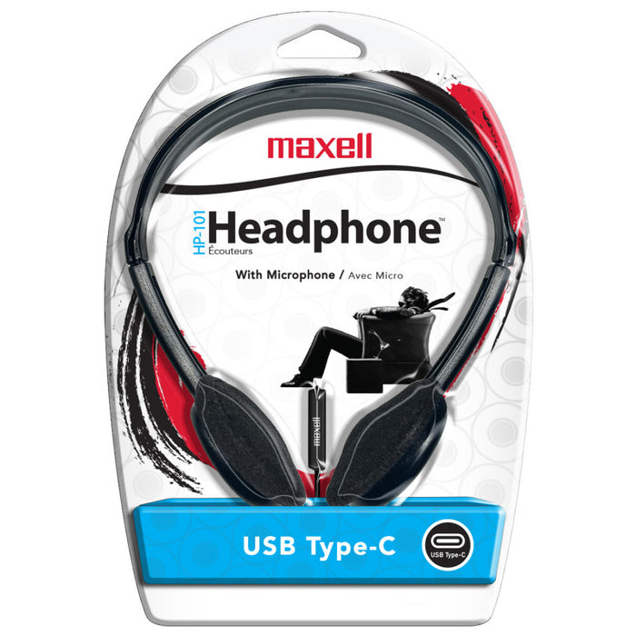 Maxell MAX197326 HP101 USB C Headphone with Mic
