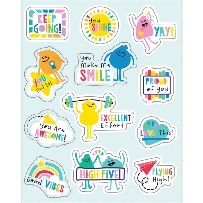 Carson Dellosa Education CD-168318 Happy Place Motivators Motivational Stickers, Pack of 72