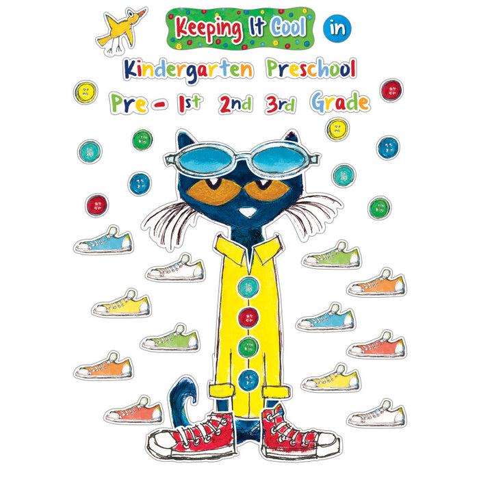 Edupress EP-63922 Pete the Cat Keeping It Cool In...Bulletin Board Set