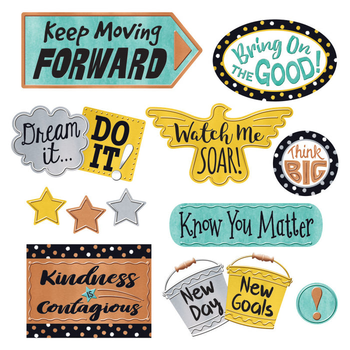 TREND T-8426 I &hearts; Metal Phrases Bulletin Board Set