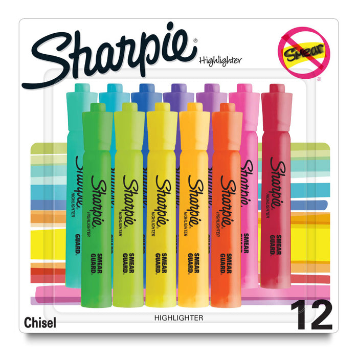 Sharpie SAN2157492 Tank Highlighters, Assorted, Pack of 12