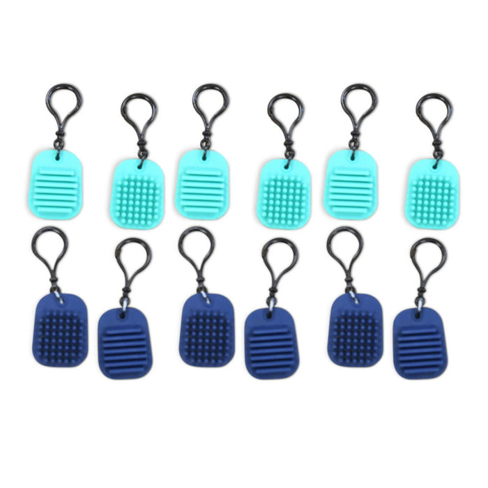 Bouncyband BBAFDCC Calming Clips Fidget Toy Keychain, Pack of 12